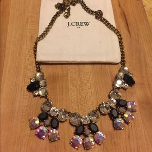 Beautiful J. Crew Clear, Navy and Gray Necklace!